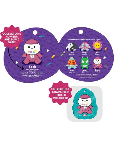 PELUCHES ROOTBUMZ BUM BUMZ 12 CM ,  PAQUETE 5UDS