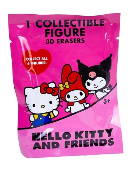 SOBRES HELLO KITTY AND FRIENDS 3D ERASER , EXP 24 UDS