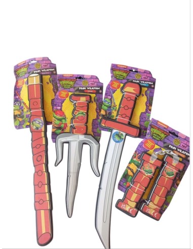 ACCESORIOS GOMA ESPUMA ARMAS TORGUGAS NINJA 16 UNID