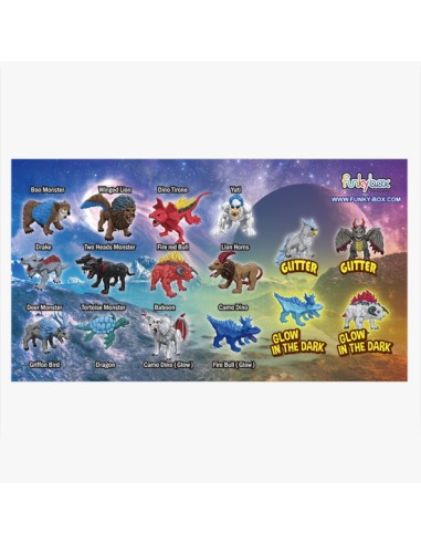 SOBRES THE CRIATURIX MONSTER ANIMASLS, EXP 16 UDS