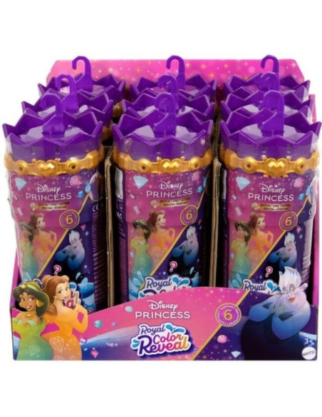 DISNEY PRINCESS ROYAL COLOUR REVEAL SMALL DOLL, EXP 9 UDS