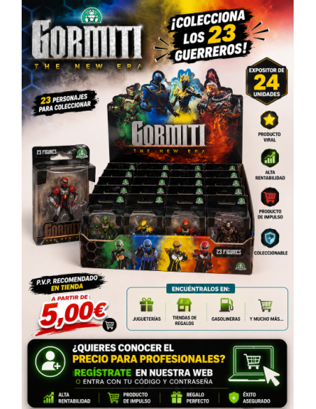 CAJITA FIGURAS GORMITI NEW ERA , EXP 24 UDS
