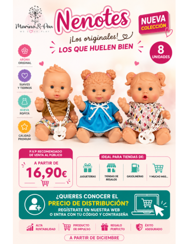 MUÑECAS BEBES NENOTES. EXP 8 UDS