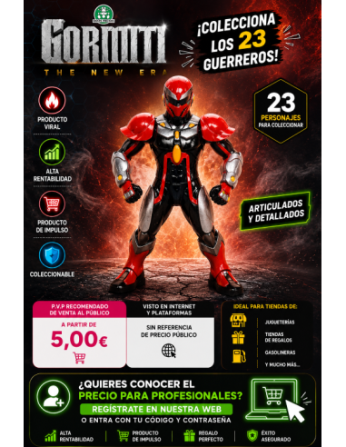 CAJITA FIGURAS GORMITI NEW ERA , EXP 24 UDS