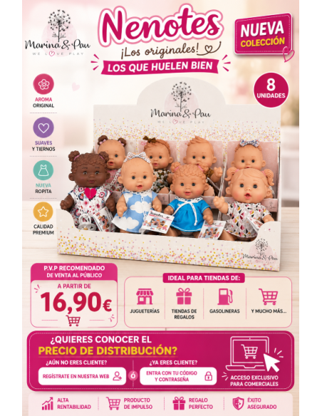 MUÑECAS BEBES NENOTES. EXP 8 UDS