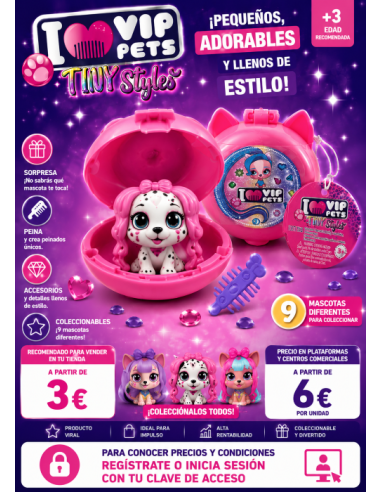 I VIP PETS TINY STYLES BOW POWER , EXP 12 UDS