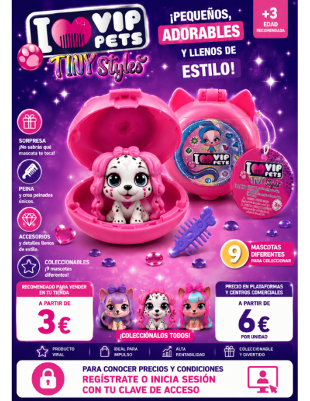 I VIP PETS TINY STYLES BOW POWER , EXP 12 UDS