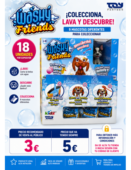 SOBRES WASHY FRIENDS, EXP 18 UDS