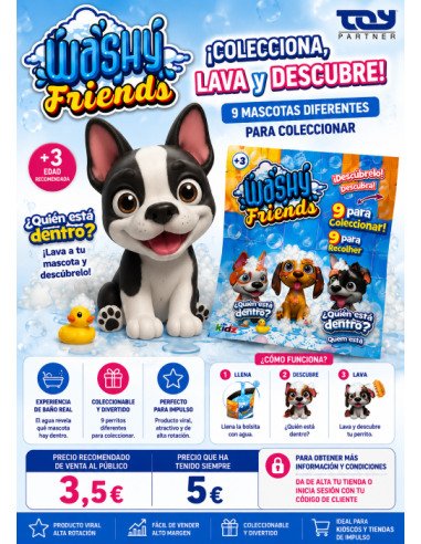 SOBRES WASHY FRIENDS, EXP 18 UDS