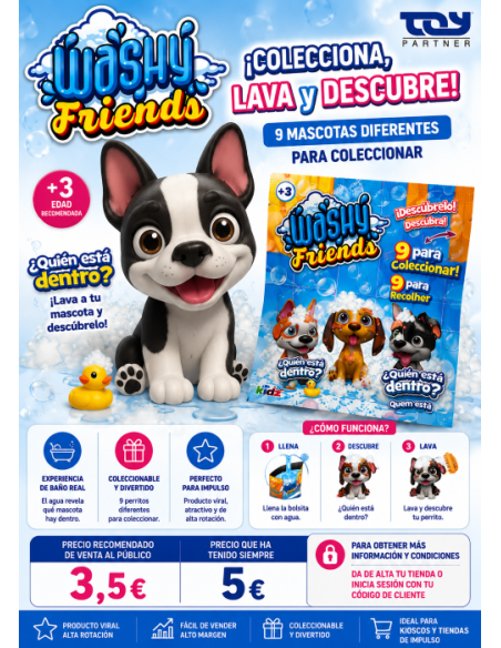 SOBRES WASHY FRIENDS, EXP 18 UDS