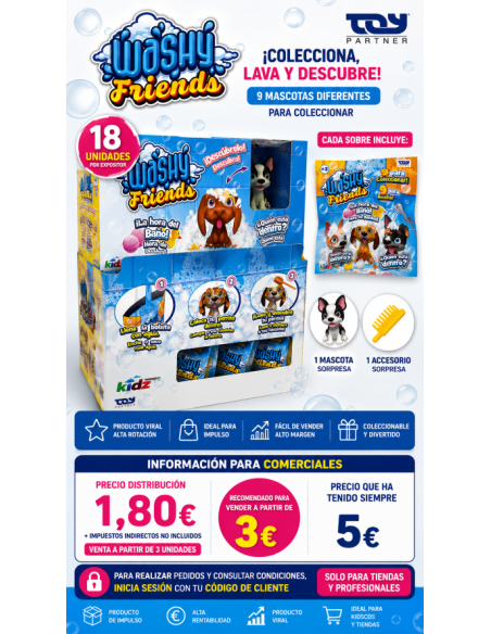 SOBRES WASHY FRIENDS, EXP 18 UDS