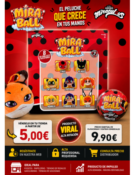 BOLA MIRA BALL MIRACULOUS serie 2, EXP 28 UDS