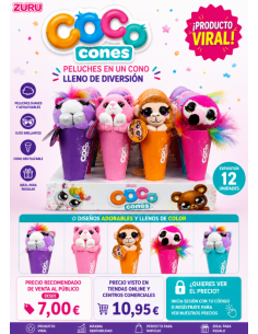 PELUCHE CONO ZURU COCO CONES , EXP 12 UDS