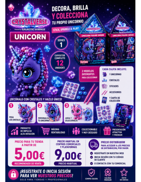 CRITALVERSE UNICORN FIGURA INSIDE, EXP 12 UDS