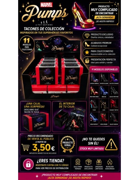 CAJITA INFINITY SAGA MARVEL PUMPS TOP SAPIENS, EX 12 UDS