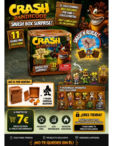 CAJA CRASH BANDICOOT, EXP 12 UDS