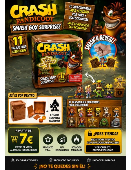 CAJA CRASH BANDICOOT, EXP 12 UDS