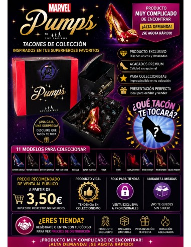 CAJITA INFINITY SAGA MARVEL PUMPS TOP SAPIENS,...