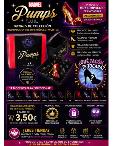 CAJITA INFINITY SAGA MARVEL PUMPS TOP SAPIENS, EX 12 UDS