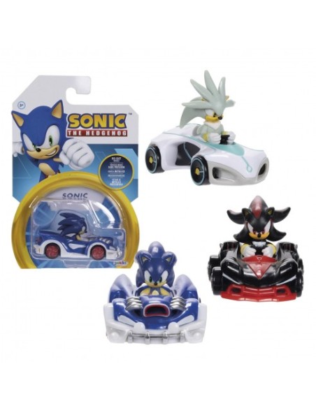 SURTIDO DE MINIVEHÍCULOS SONIC SERIE 7, JAKKS PACIFIC 4 UDS