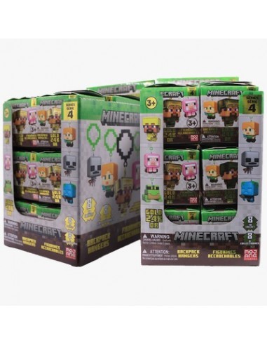 CAJA LLAVERO MINECRAFT BACKPAK HANGER SERIE 4,...
