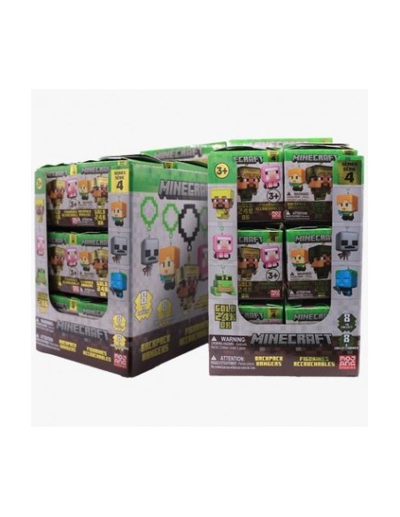 CAJA LLAVERO MINECRAFT BACKPAK HANGER SERIE 4, EXP 18 UDS
