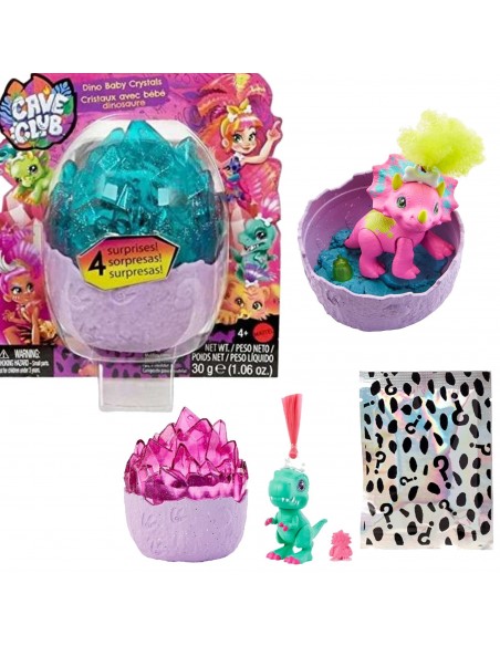 HUEVO CAVE CLUB, CRISTAL BEBE DINOSAURIO serie 4 , EXPO 8 UN