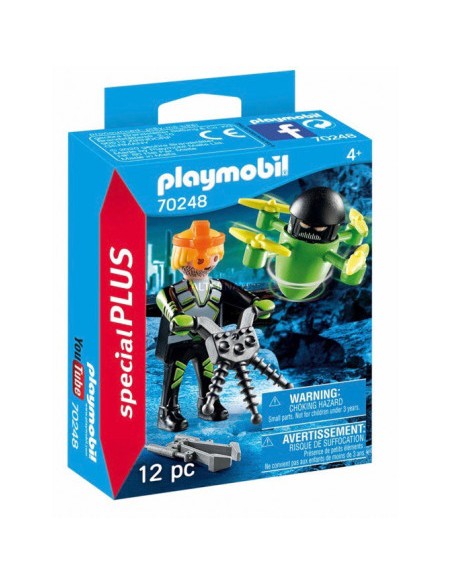 PLAYMOBIL AGENTE CON DRON, REF. 70248