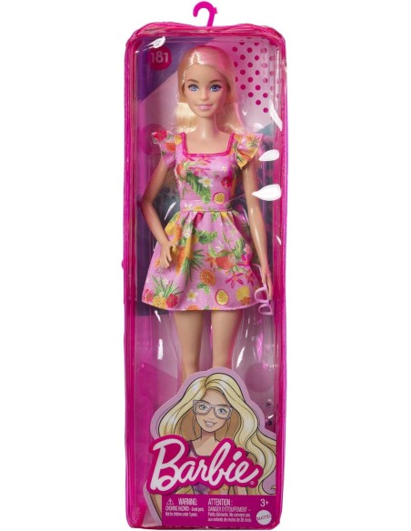 MUÑECA BARBIE FASHIONISTA MODELO 181 VESTIDO FRUTAS, CAJA 4